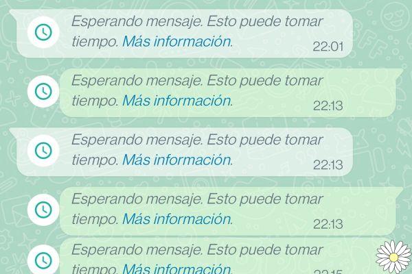 Esperando mensaje error whatsapp