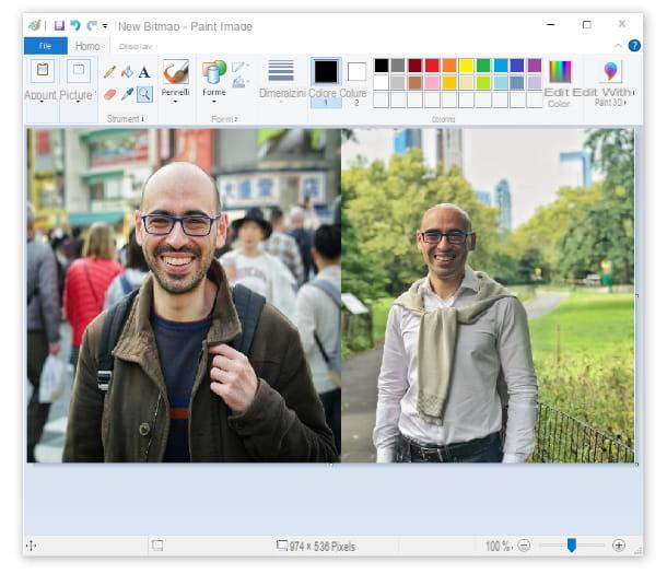 How to merge two photos into one file