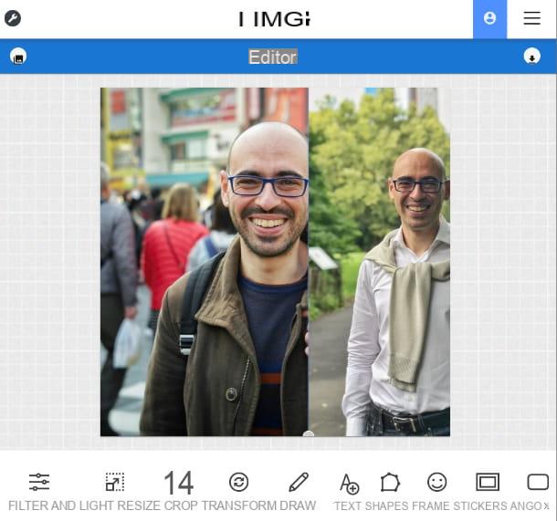 How to merge two photos into one file