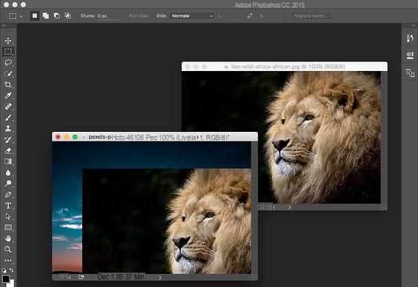 How to merge two photos into one file