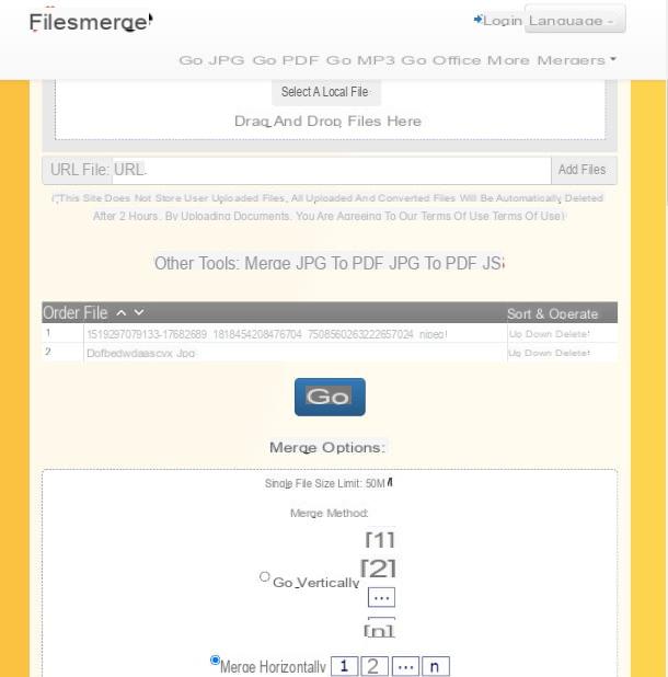 How to merge two photos into one file