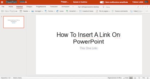 How to insert a link in PowerPoint