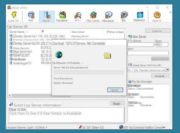 Como atualizar servidores eMule