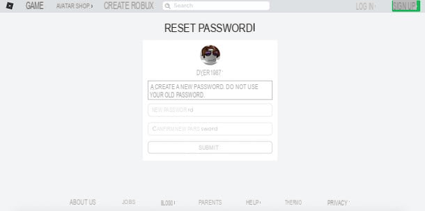 Comment récupérer le mot de passe Roblox