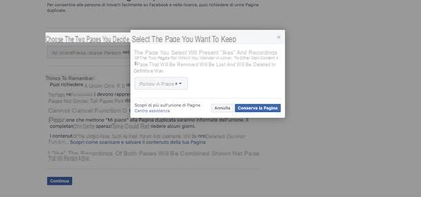 How to merge two Facebook pages