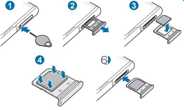 How to insert Samsung SIM