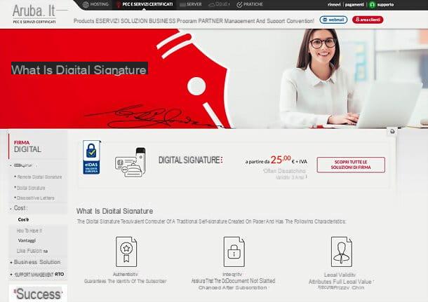 How the Aruba Digital Signature works