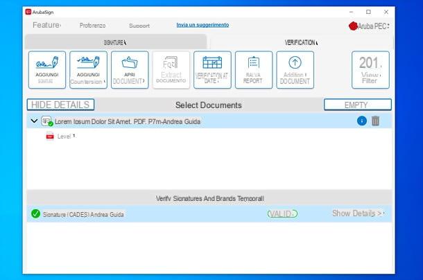 How the Aruba Digital Signature works