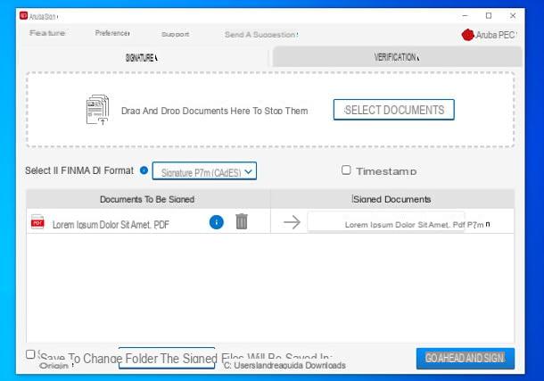 How the Aruba Digital Signature works