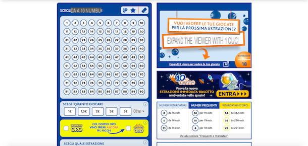 Como funciona o 10eLotto