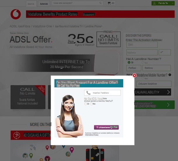 Como contactar a Vodafone sem ser cliente