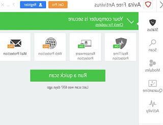 Avira Free Antivirus Free Cloud Antivirus with online protection and scanning for malware and viruses