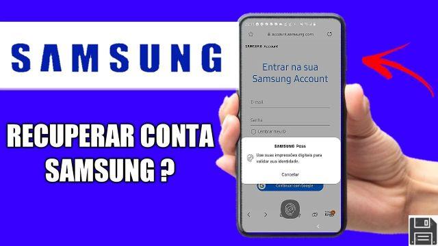 Como recuperar o seu ID ou password de conta Samsung
