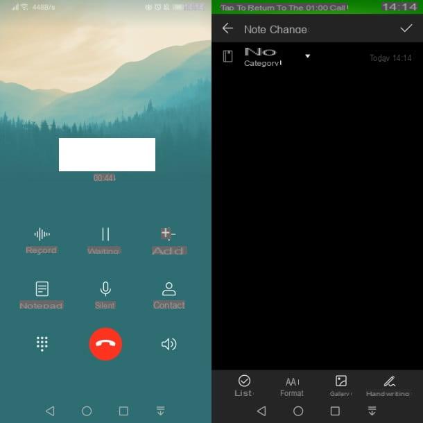How to enter letters during an Android call