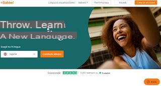 Site web de Babbel Sites pour apprendre des langues étrangères en ligne gratuitement avec cours et vidéos