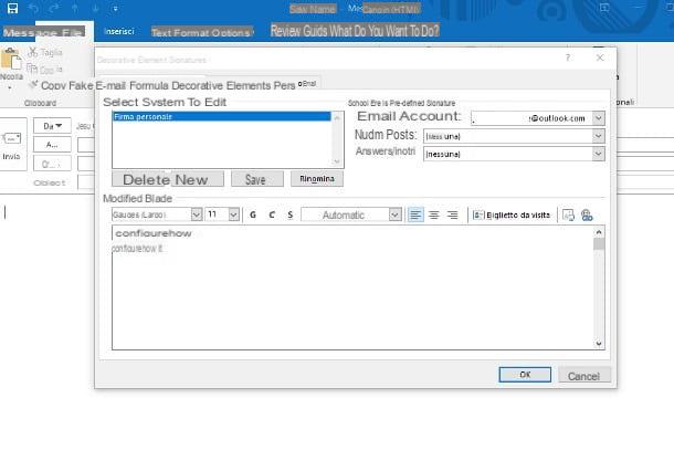 How to insert signature in Outlook