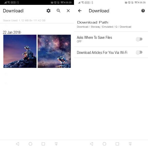 How to open downloads on Android