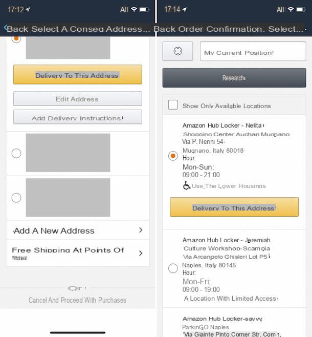 How to enter Amazon Locker address