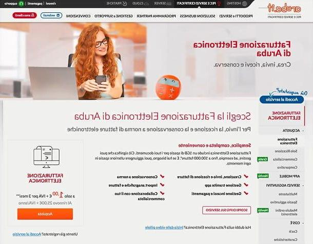 Como funciona a fatura eletrônica da Aruba