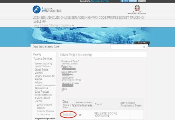 How to know the date of issue of the license