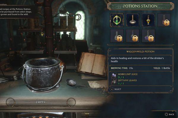 Hogwarts Legacy: Todas las pociones, cómo prepararlas e ingredientes (dónde encontrarlas)