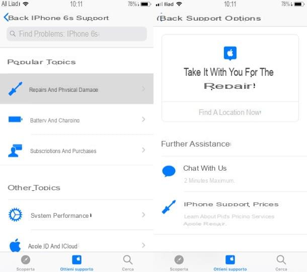 Suporte da Apple: como funciona