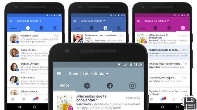 Bandeja mensajes facebook