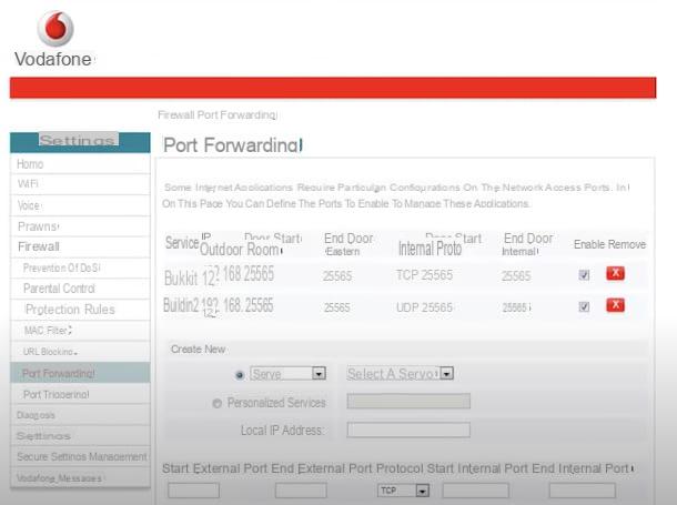 Como abrir as portas do roteador Vodafone