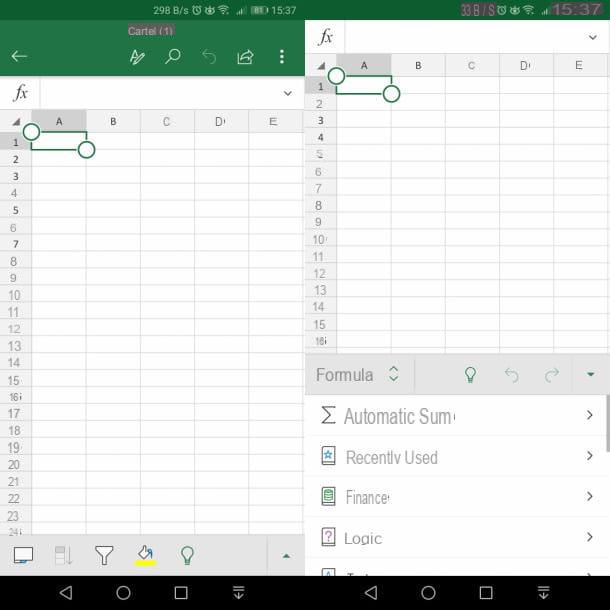 Cómo usar Excel en Android