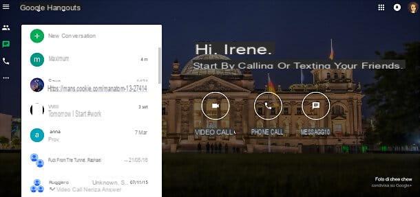 Fonctionnement de Hangouts