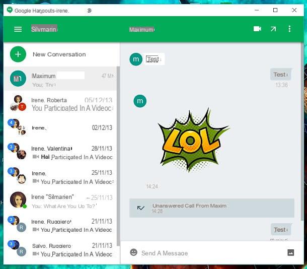 Fonctionnement de Hangouts