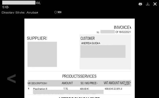 How to open XML electronic invoice