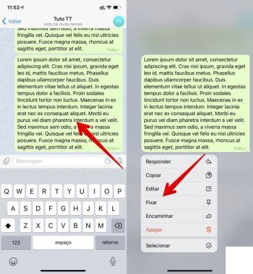 Como consertar uma mensagem no Telegram
