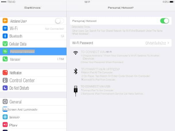 How to use iPad hotspot