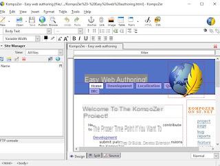 Programma KompoZer Melhores programas de web designer gratuitos para usar