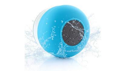 Logotipo do caixa Os melhores alto-falantes Bluetooth à prova d'água para chuveiro, banheiro ou praia