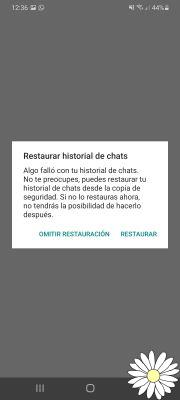 Restore WhatsApp chat history