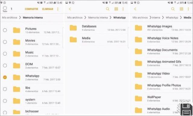 Onde fica a pasta para salvar as fotos do WhatsApp
