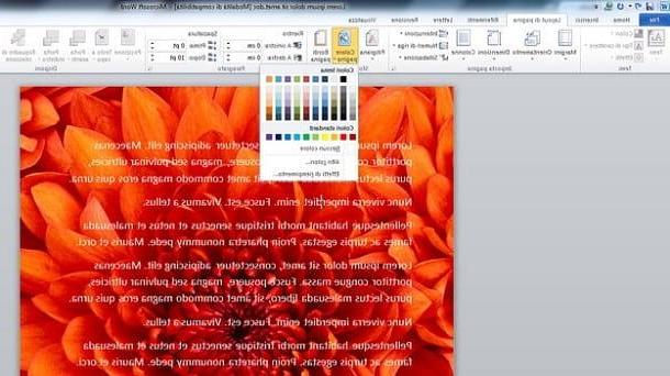 How to insert a background in Word