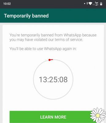 Cuenta suspendida whatsapp