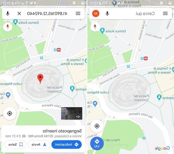 How to enter coordinates on Google Maps Android