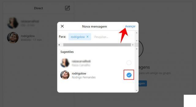 How to send messages on Instagram from PC