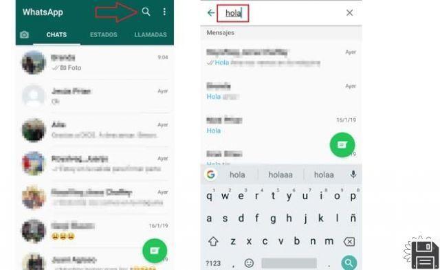 Pesquisar mensagens do WhatsApp