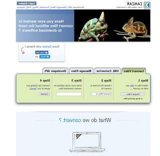 Zamzar Sites para criar PDFs gratuitamente