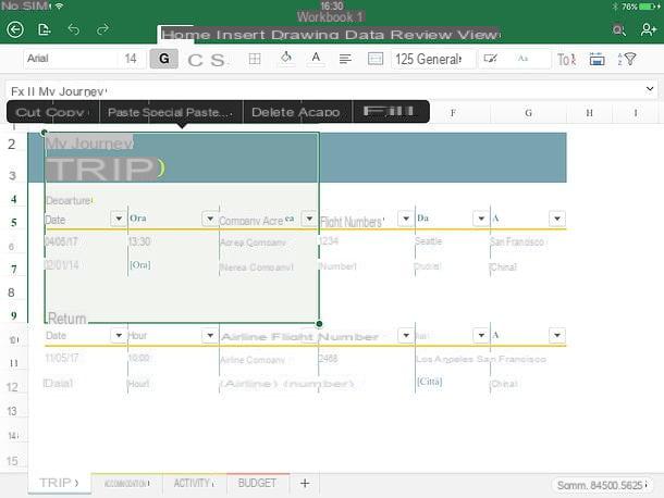 Cómo insertar una tabla de Excel en Word