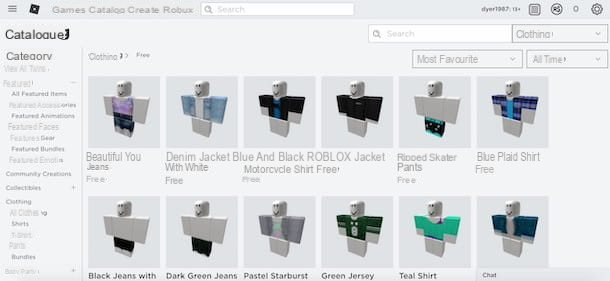 Roupas gratis para roblox