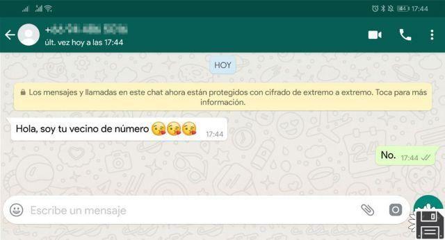 Contatos desconhecidos do WhatsApp