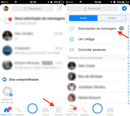 How to remove Ignore messages on Messenger