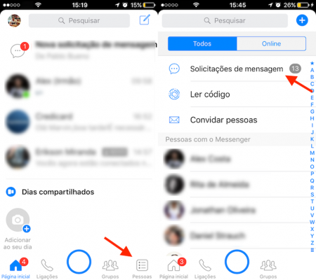 Como remover mensagens de Ignorar no Messenger