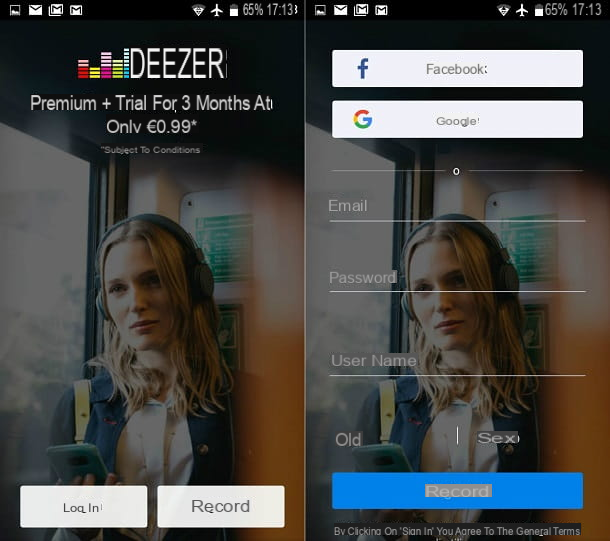 Venez avere Deezer Premium Android gratuit